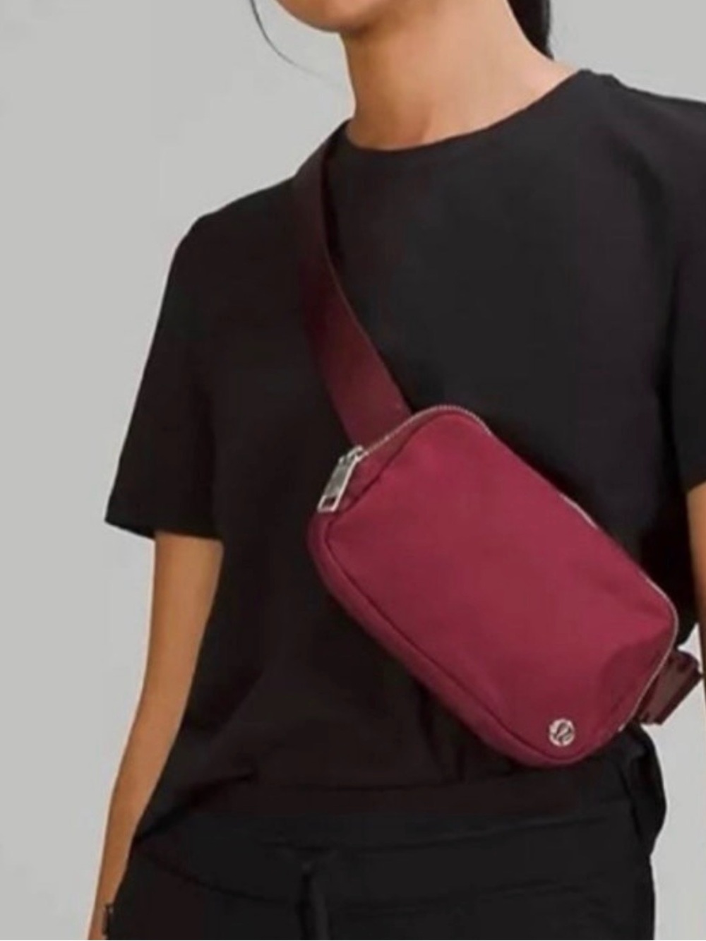 Lululemon Everywhere Belt Bag in the Red Merlot color
